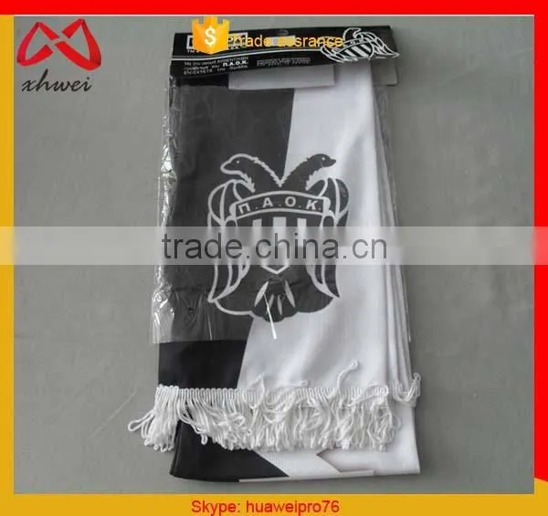 White and Balck Logo Scarf for Adults