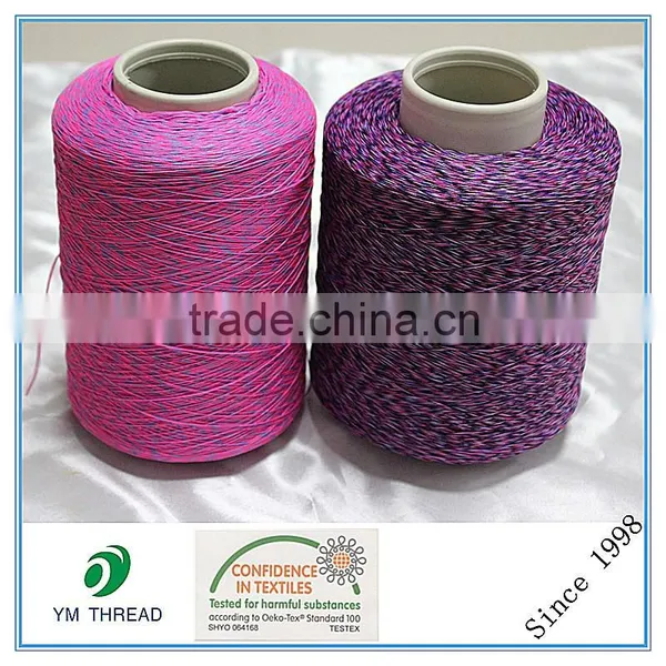 Dyed 100% Polyester Spandex Covered Yarn for Knitting Shoe Upper