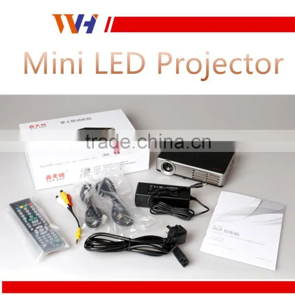 New Mini 1080P 400 ANSI Lumen HDMI Digital DLP Portable 3D Projector photo-4