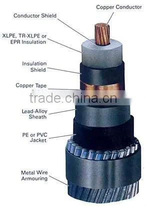 Copper XLPE Insulated PE Braid Shield Electric Cable photo-2