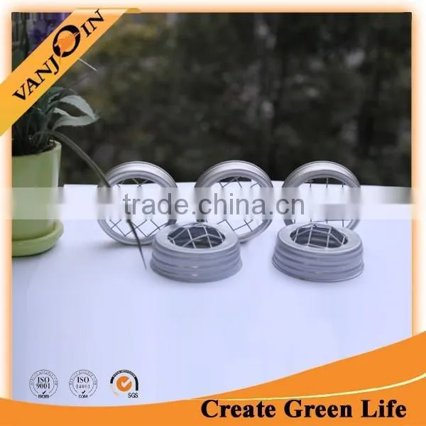 Glass Mason Jar Flower Frog Cap photo-4