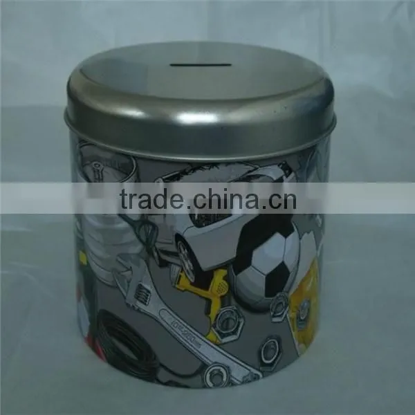 big round shaped metal saving pot