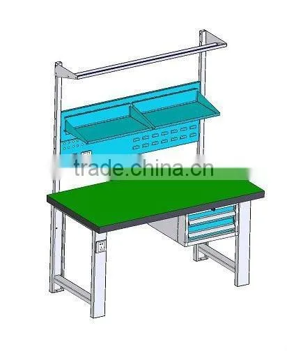 Metal Warehouse Workbench With 2 Drawers and Panel