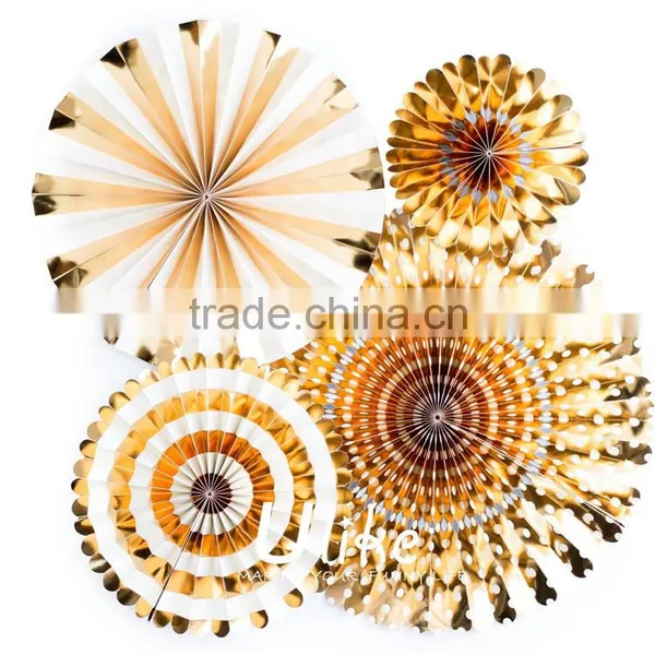 Popular Tissue Paper Fans Ceiling Decoration For Parties Elegant Party Decoration photo-6