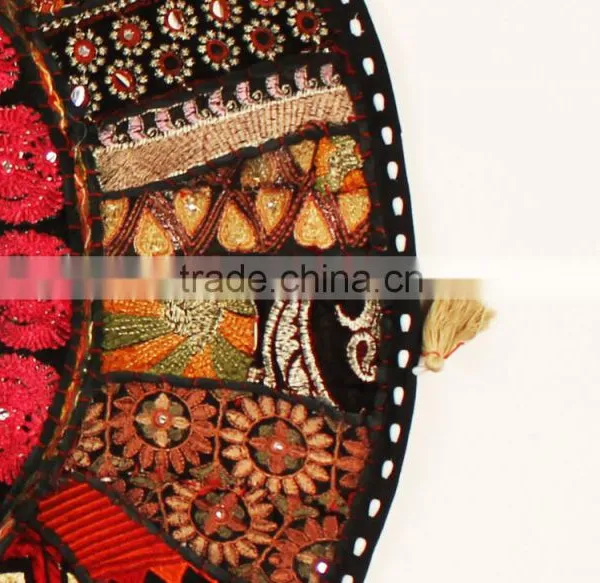 Black Yoga Seating Cushions Indian Throw Pillows Cushion Bohemian Round Pillow Covers Indian Patchwork Throw Pillows Indian photo-5