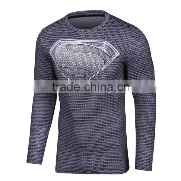 2016 New Product Superhero T-shirt Avengers Marvel Superman Long Sleeve Compression Tight Shirt photo-2