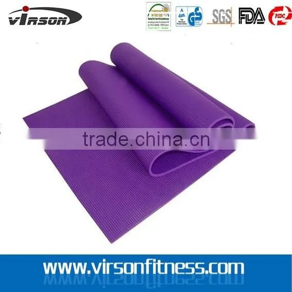 Purple Sticky Yoga Mat for Exercise, Yoga, and Pilates