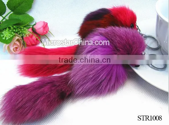 2016 IN STOCK Fur Pom High Quality Ball Keychain for Fashion Bags photo-5