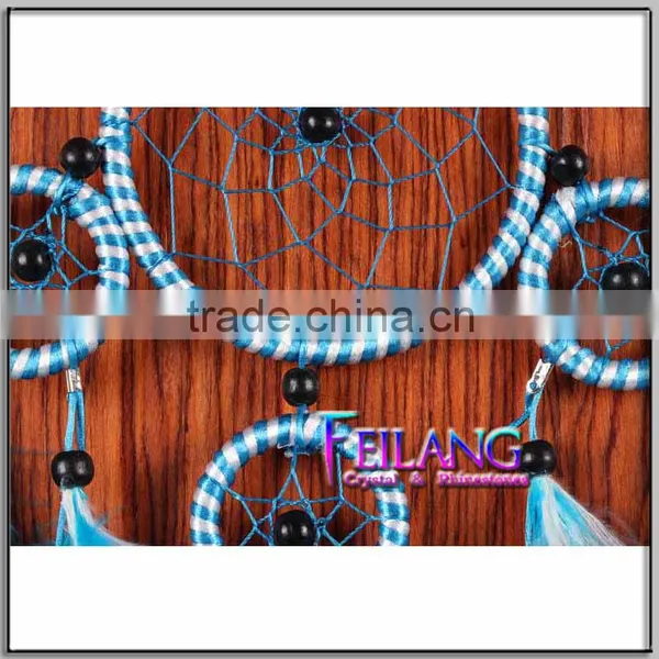 Blue Rings Feathers Dreamcatcher photo-2