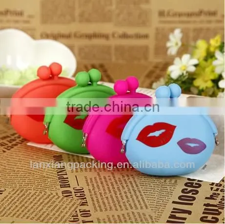 Button Silicone Cosmetic Pouch/Custom Silicone Key Pouch