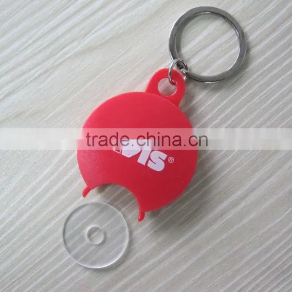HEYU Plastic Pocket Euro Trolly Coin Holder With Keychain Quality Choice photo-2