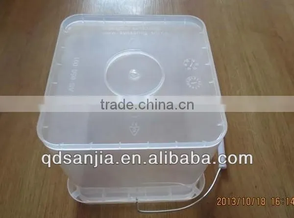 Chinese Imports Wholesale White or Transparent 15 Liter pp Plastic Square Bucket With Handle photo-6