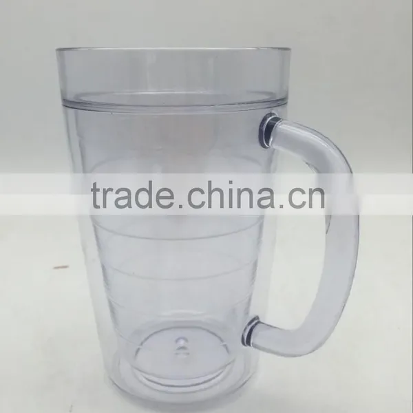 USA Best Seller Transparent 500ml BPA Free Plastic Double Wall With 20oz Tumbler Lid photo-2
