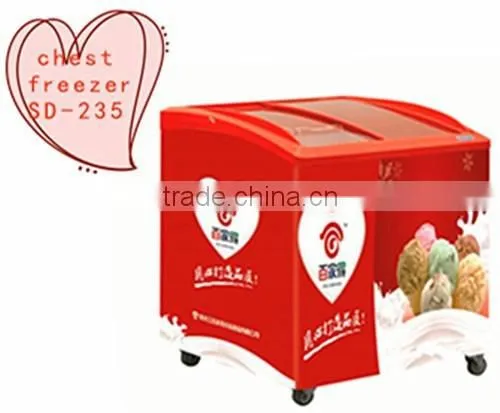 Commercial Ice Cream Freezer Sliding Glass Door Chest Ice Cream Display Refrigerator photo-4