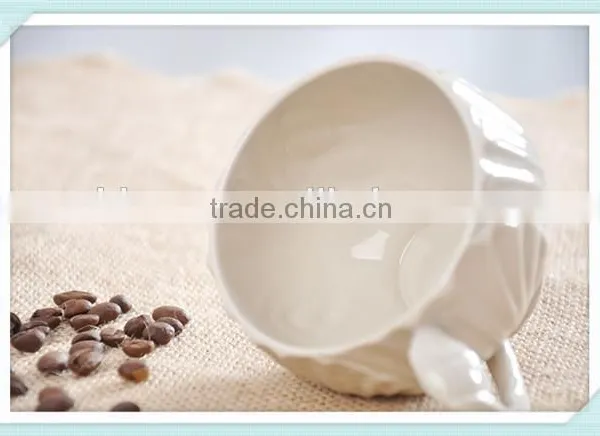High Quality Ceramic 200ml Shell Mug With European-style Shell Mug in Shell Design photo-3