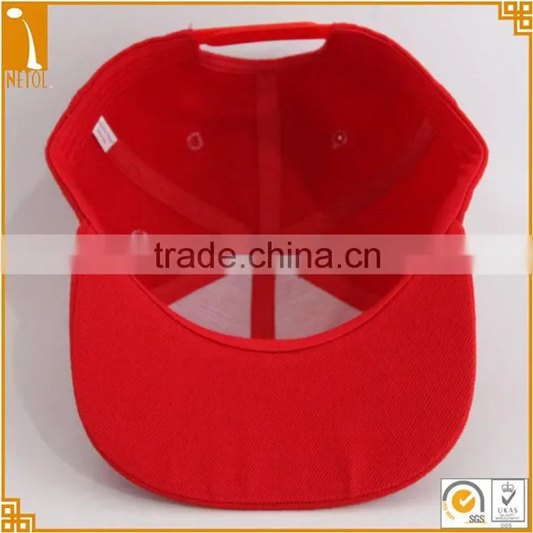 6 Panels Flat Bill Custom Logo Snapback Caps With Metal Badge photo-4