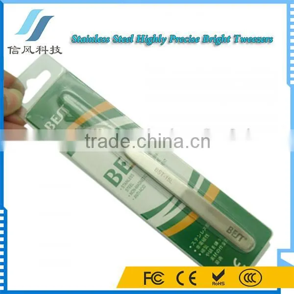 BEST BST-15L Stainless Steel Highly Precise Bright Repair Tool Tweezers photo-2