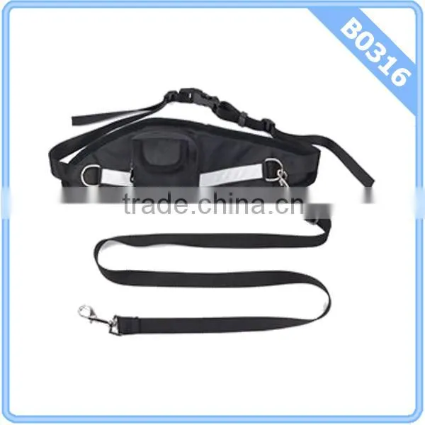 Pet Waist Bag With Hands Free Dog Leash Strap Running Jogging Walking Waist Bag