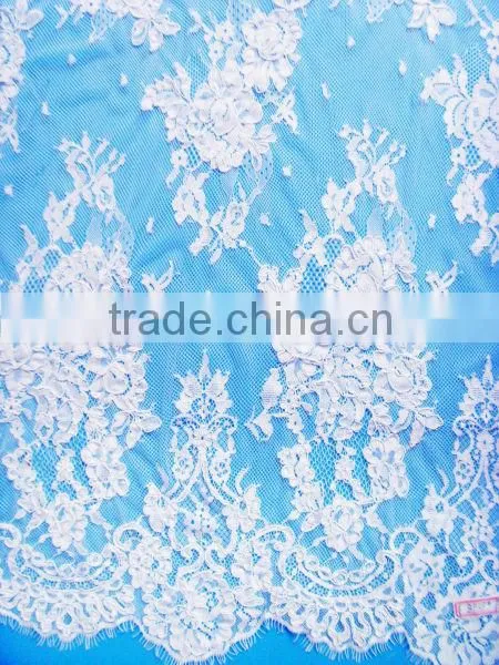 White Cord Swiss Voile Lace