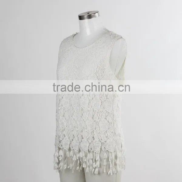 F5S12100 Fashion Design Women Lace Tank Top photo-4