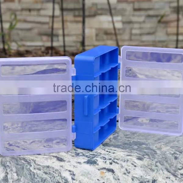 12.8 * 10 * 3.7cm Double Sided Transparent Visible Plastic Fishing Explosion Hook Set Box 10 Compartments photo-2
