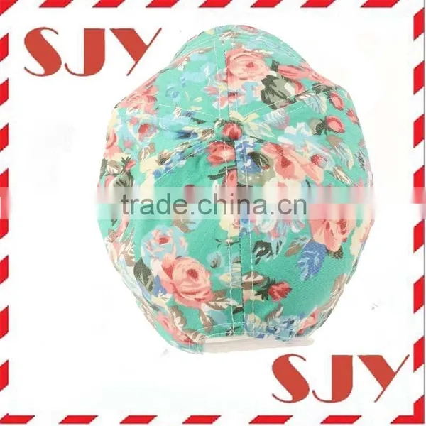 Design Your Own 100% Cotton Flower Print Baseball Cap photo-2