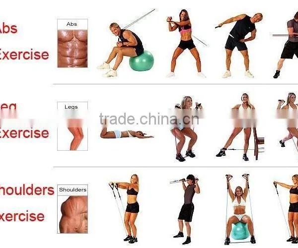 Fitness Resistance Bands Resistance Rope Exerciese Tubes Elastic Exercise Bands for Yoga Pilates Workout photo-6