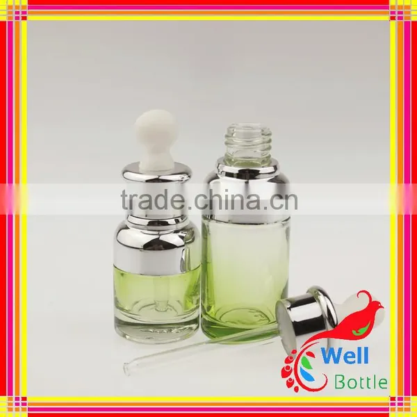 Shoulder Glass Dropper Bottle With Aluminum Zinc Alloy Die Casting Bottle Cap GSB-0018R photo-2