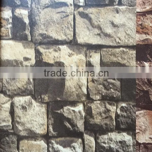 2016 Modern Vintage Style Vinyl Design 3d Texture Brick Wallpaper photo-5