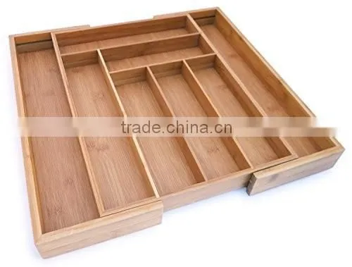 Large Expandable Bamboo Utensils Drawer