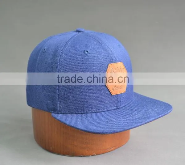 Custom 6 Panel Snapback Hat With PU Badge photo-5