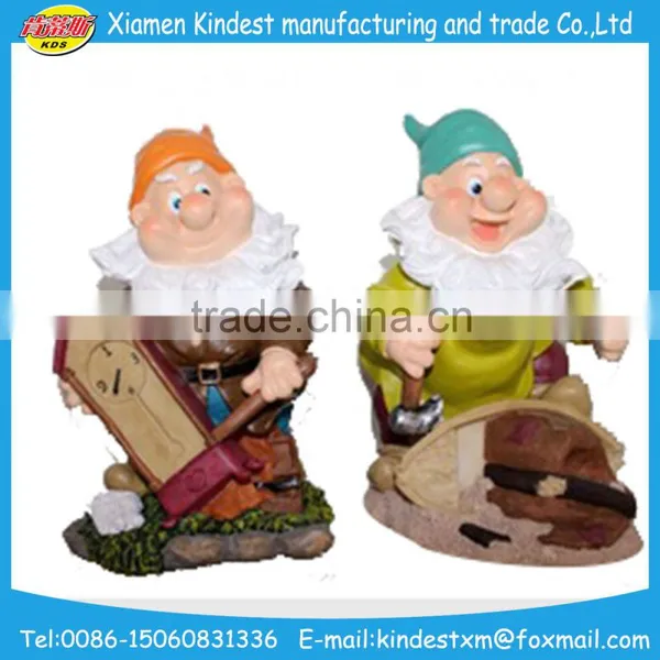 Handmade Ceramic Porcelain Craft Dwarfs Figurines for Garden