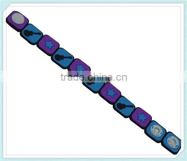 Custom Rubber Charm Bracelet Eco-friendly Rubber Bracelet photo-3