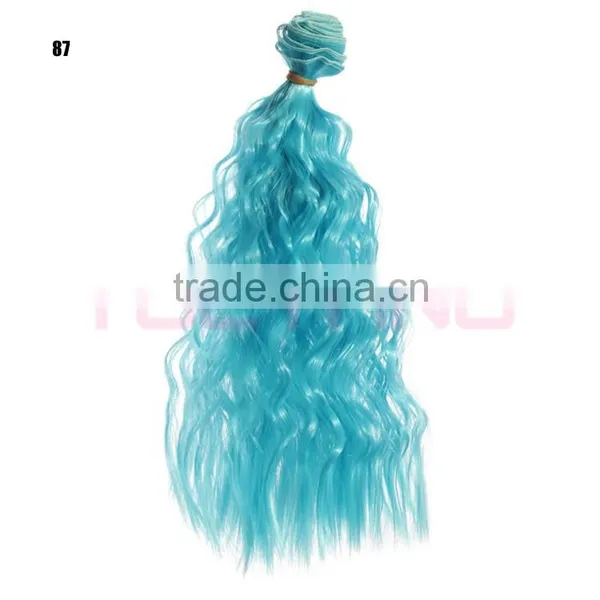 Low Price Blonde Synthetic Wavy Hair Extensions Weft Pieces Weaving Factory photo-3