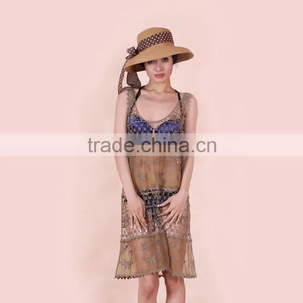 New Arrival Top Lace Transparent Sexy Women Crochet Dress photo-5