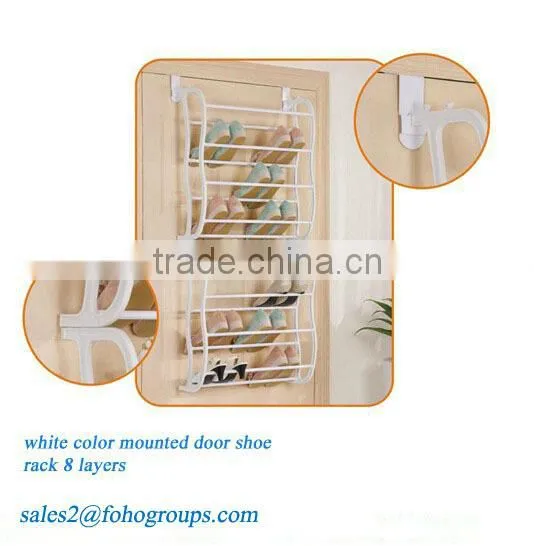 8 Layer Behind Door Plastic Storage Hanging Shoe Organizer photo-3
