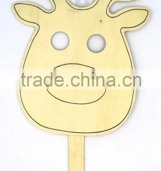 Plywood Mask ,Education Toy Wooden Paint Masks for Kid,face Mask photo-6