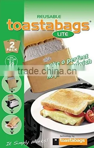 EKSEL Toaster Bags Gluten Free Toasts Reusable Non-Stick Fits Any Size Bread FDA Approved 3 Pack photo-3