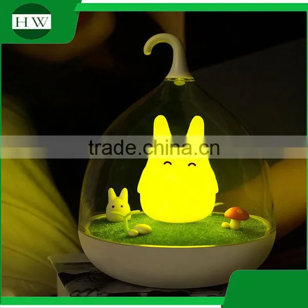 Plastic Decorative Cartoon Portable Hanging Usb Rechargeable Led Study Reading Desk Table Night Light Lamp photo-3
