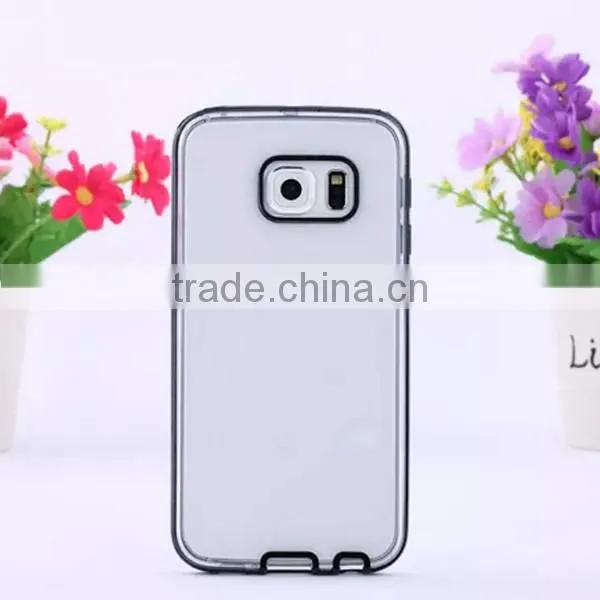 TPU PC Transparent Color Protective Phone Case for Samsung S6 Edge photo-3