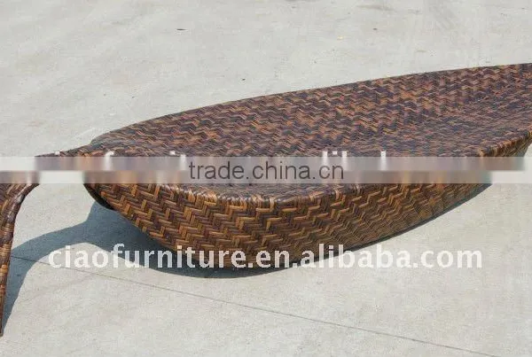 Promotion Hotel Outdoor Day Bed Rattan Sun Bed With Cushion photo-4