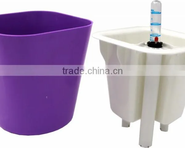 Self Watering Planter Flower Pot Home Office Garden Water Level Indicator photo-2