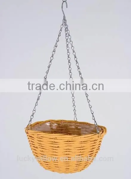 Natural Garden Wicker Hanging Flower Baskets photo-3
