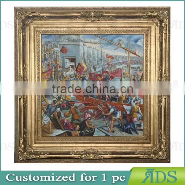 Gold Foil Screen Printing Frame With Painting photo-4