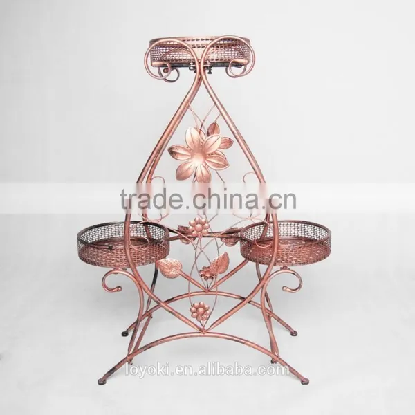 3 Flower Pot Display Garden Decorate Plant Flower Pot Metal Iron Plant Storage Stand photo-4