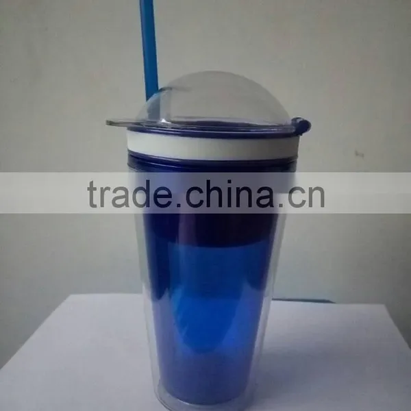 Food Grade Material PS Party Glass With Straw for Promotional photo-3
