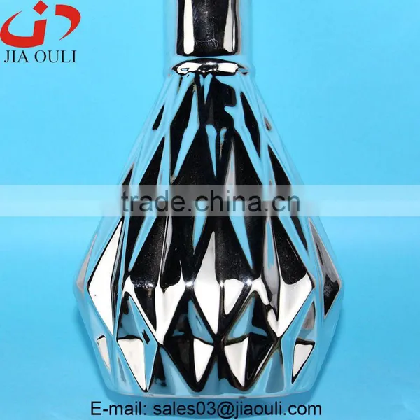 Quality Plating Silver Ceramic Flower Vases for Home Decor photo-5