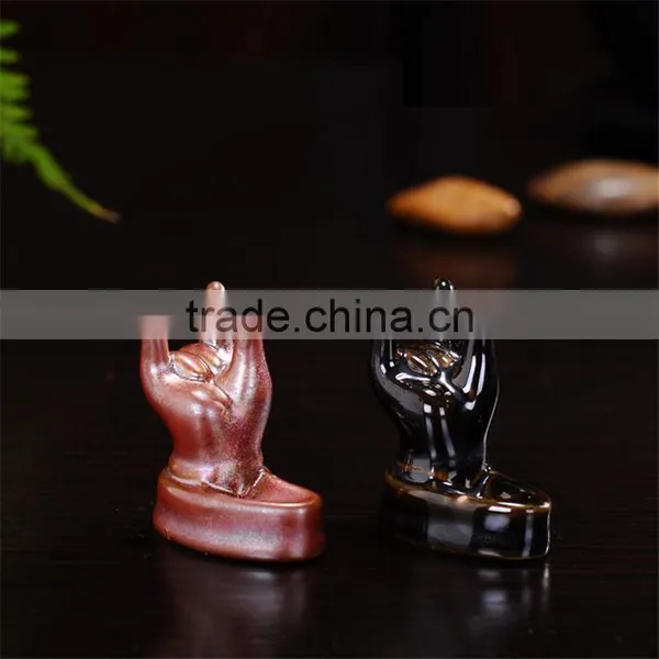 Buddhism Hand Backflow Incense Burner For Home Decor photo-3