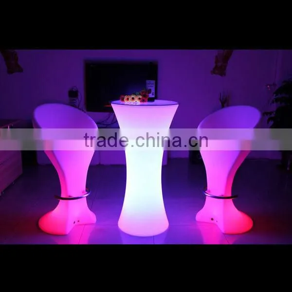 Colorful Plastic Rotational Led Chair/led Bar Chair/club Cocktail Table photo-2