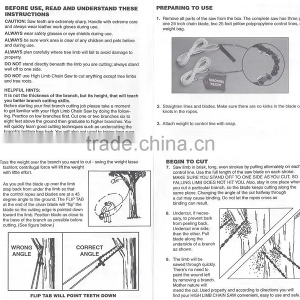 BD-350-1B High Limb Survival Portable Pocket Hand Chainsaw photo-5